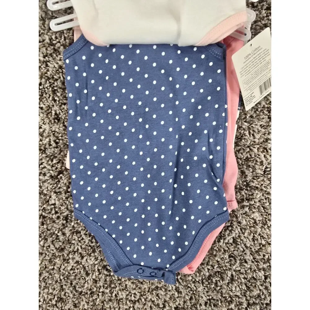 Hudson Baby infant girl Sz 0-3M sleeveless bodysuits in a 